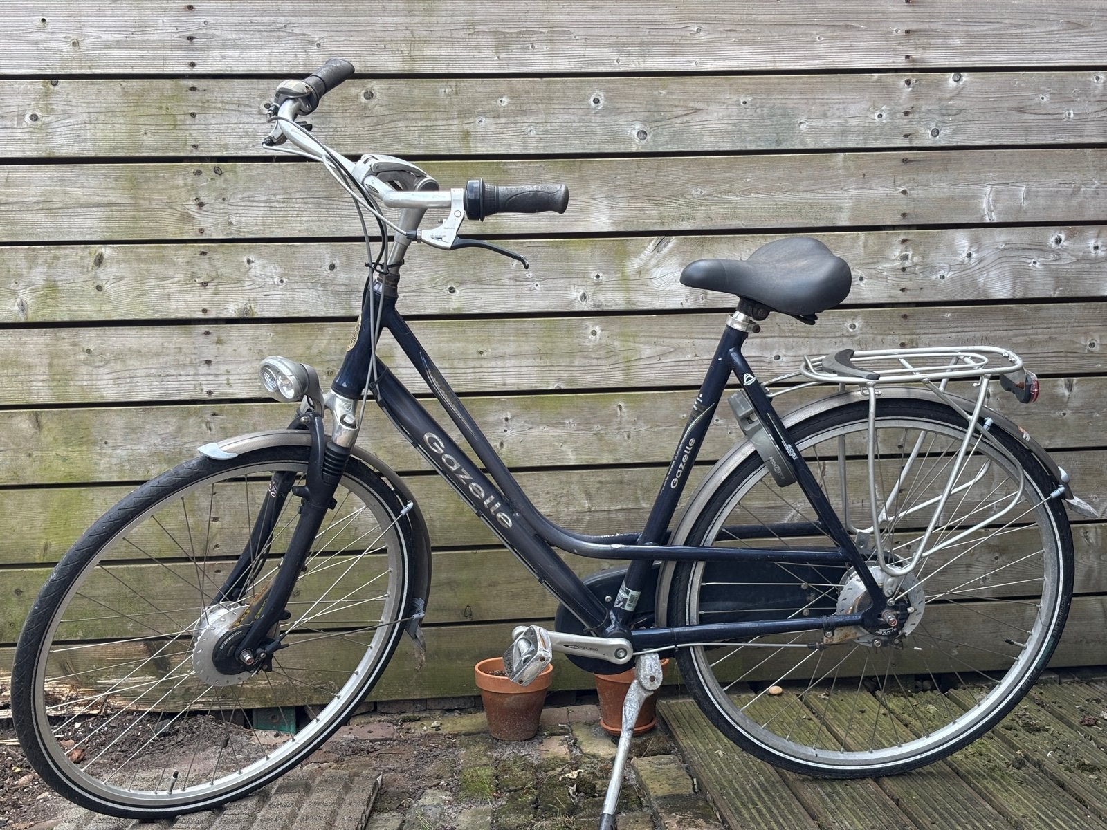 Gazelle fiets, framemaat 57, Fietsen en Brommers, Fietsen | Dames | Damesfietsen, Ophalen, Gebruikt, Versnellingen, 56 cm of meer