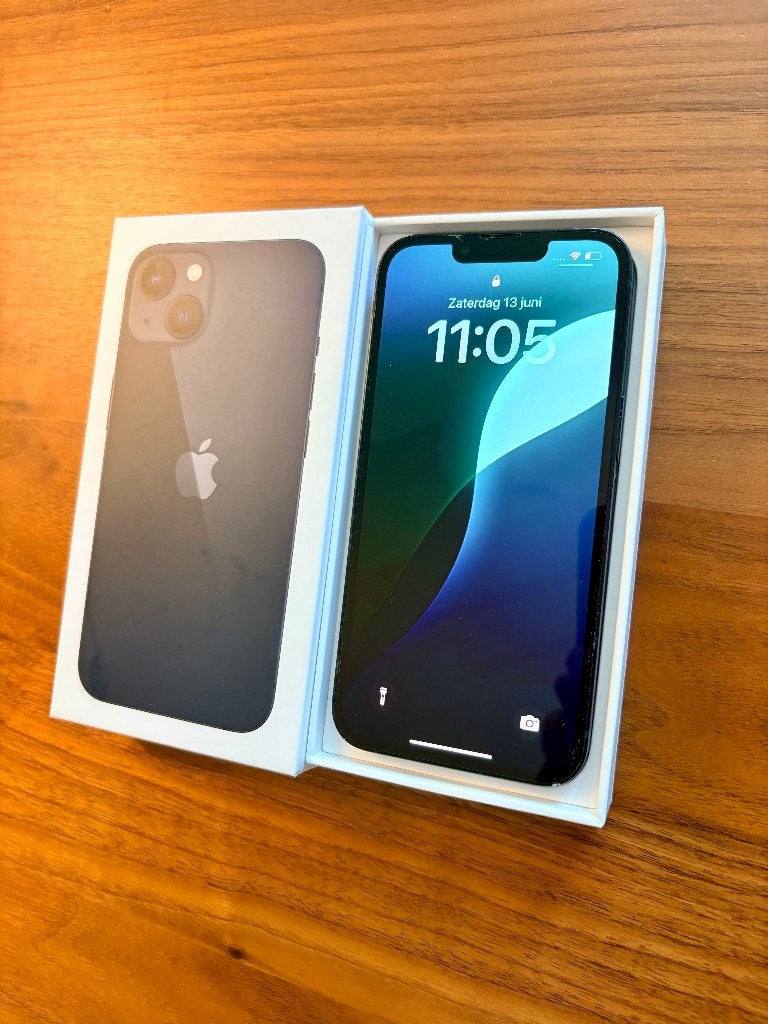 iPhone 13 Zwart, 128 GB, Zwart, Nieuw, IPhone 13