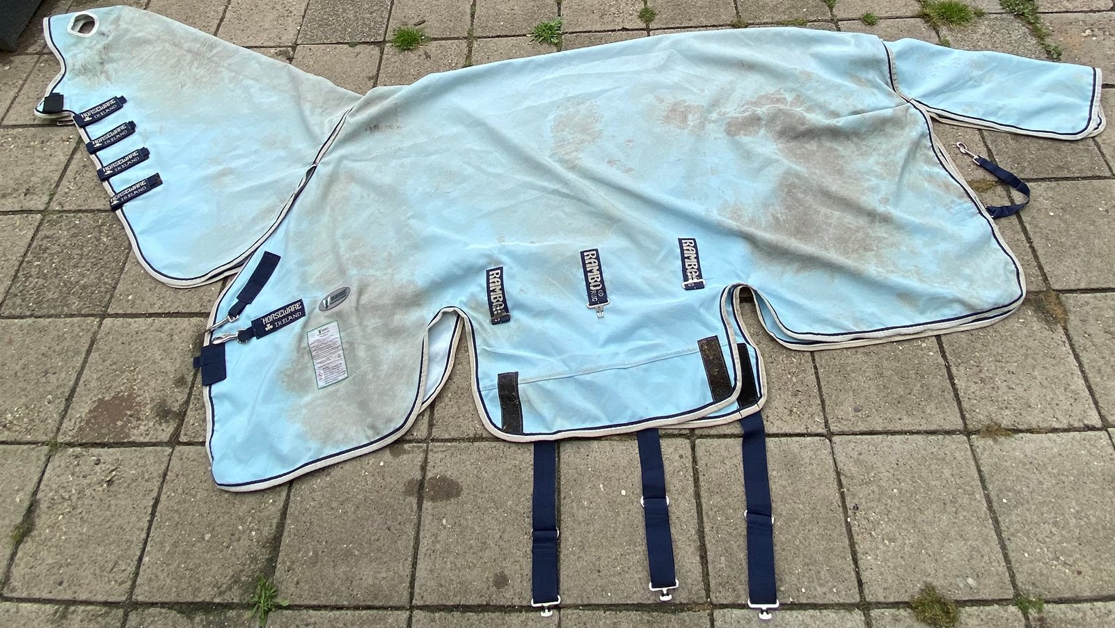 Horseware Rambo Sweet Itch Hoody Vamoose deken |Maat 160/213, Full (L), Gebruikt, Ophalen of Verzenden, Eczeemdeken