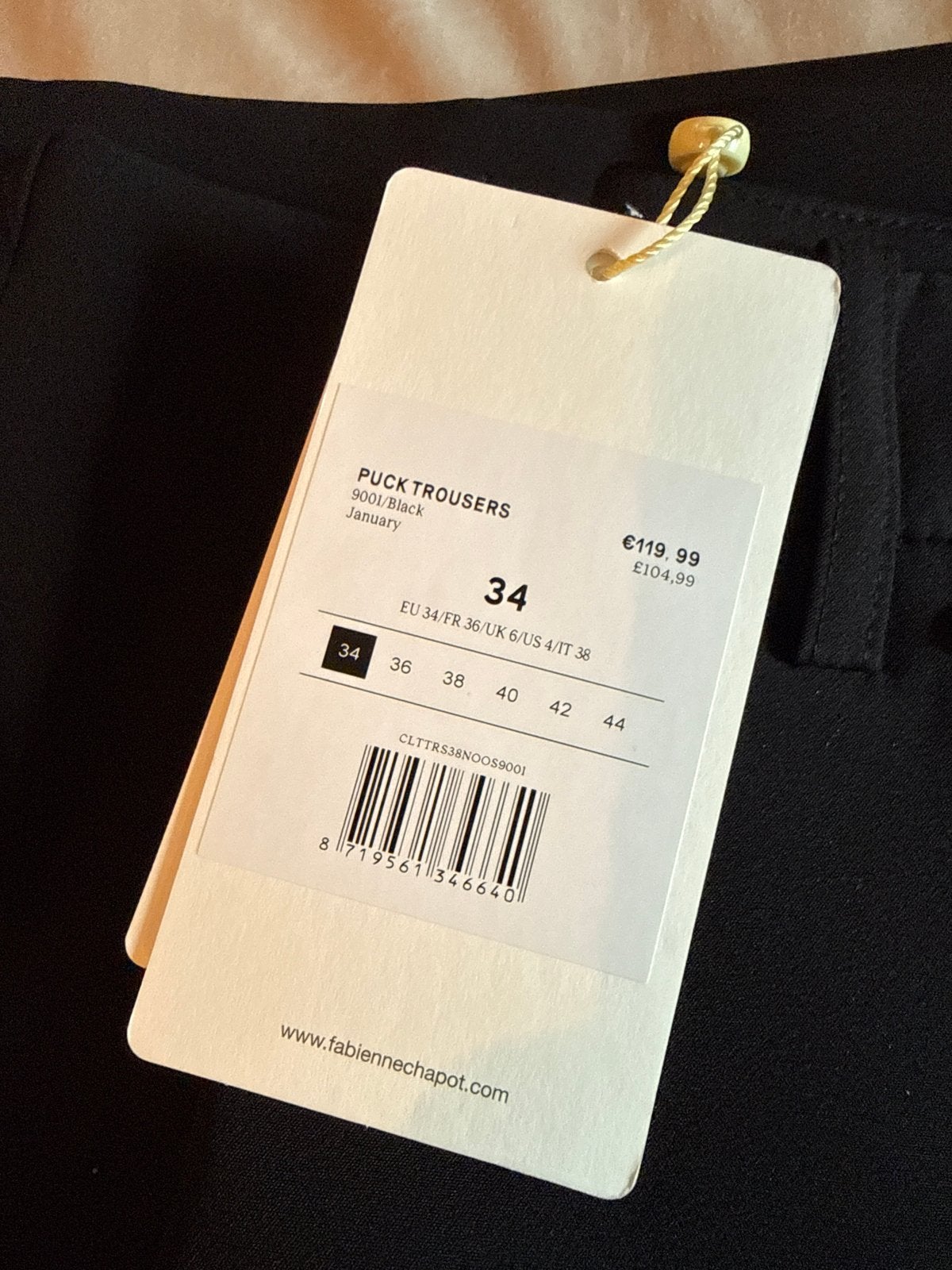 Fabienne Chapot Puck Broek Maat 34 - Nieuw met kaartjes, Kleding | Dames, Ophalen of Verzenden, Nieuw, Maat 34 (XS) of kleiner