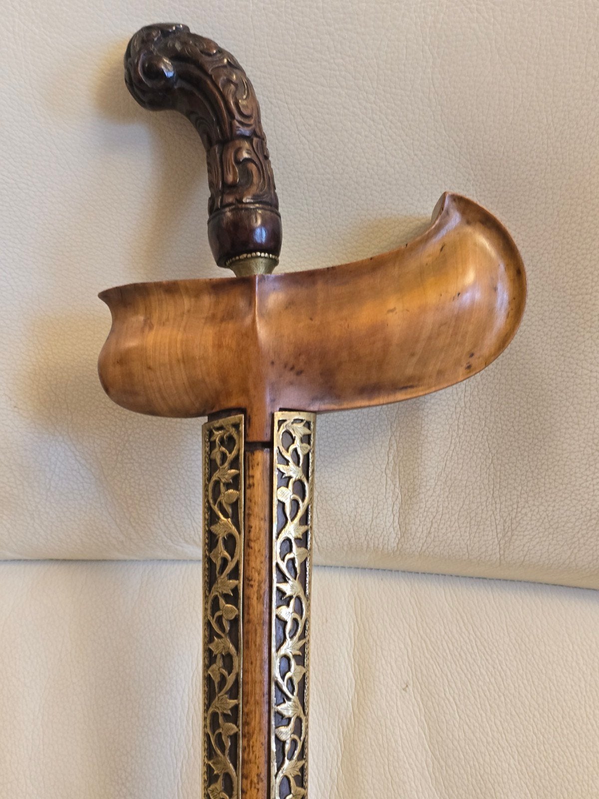 Antieke Kris uit Indonesië - Handgesneden Hout en Metaal, Hout, Ophalen of Verzenden, Handgemaakt, Indonesië