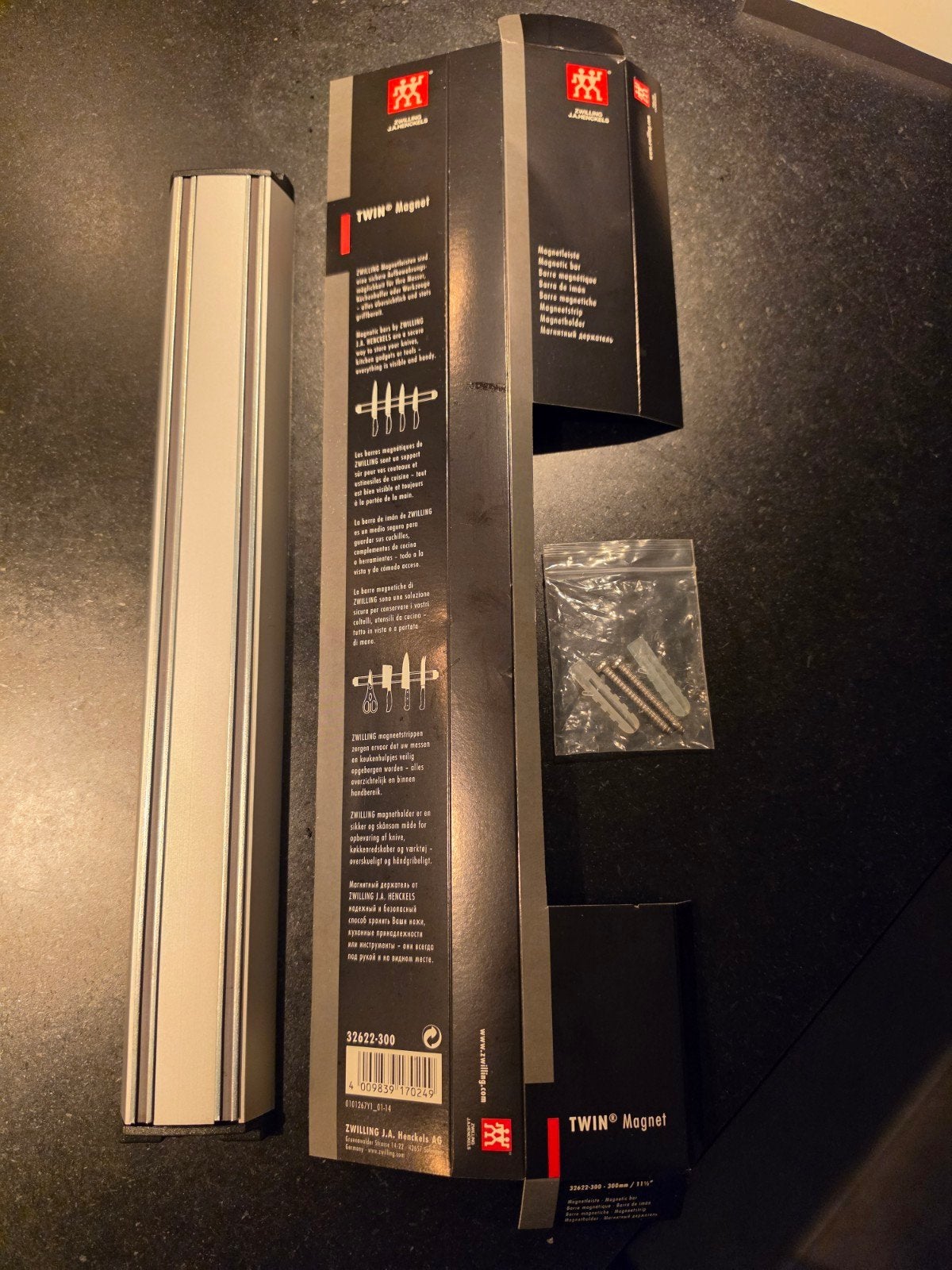 ZWILLING TWIN Magnetisch Messenrek - 30 cm, Huis en Inrichting, Overige typen, Ophalen of Verzenden, Metaal, Overige merken