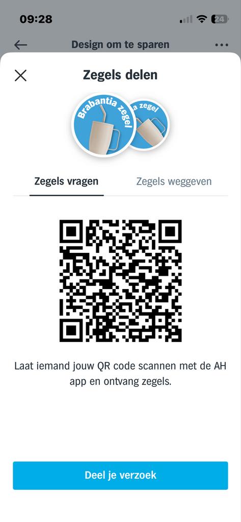 AH Brabantia zegels gevraagd, Albert Heijn, Ophalen