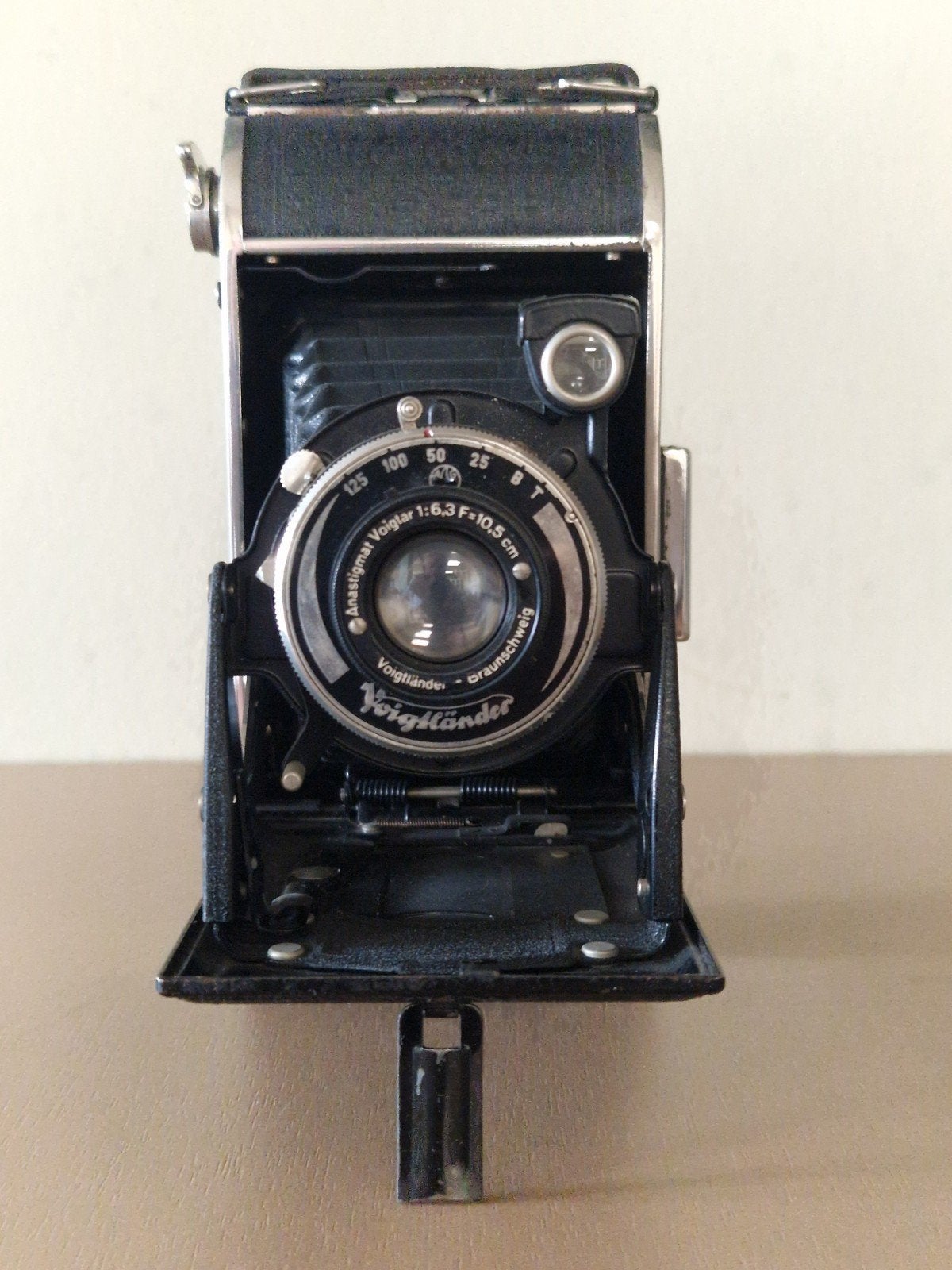 Vintage Voigtländer Bessa 6x9 Balgcamera met tas, Ophalen of Verzenden