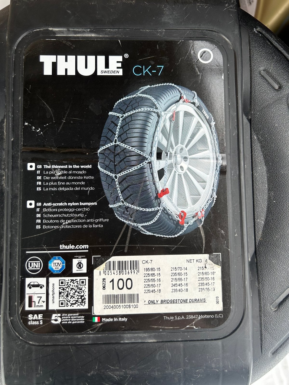 Thule CK-7 sneeuwkettingen - Maat 100, Ophalen of Verzenden, Zo goed als nieuw