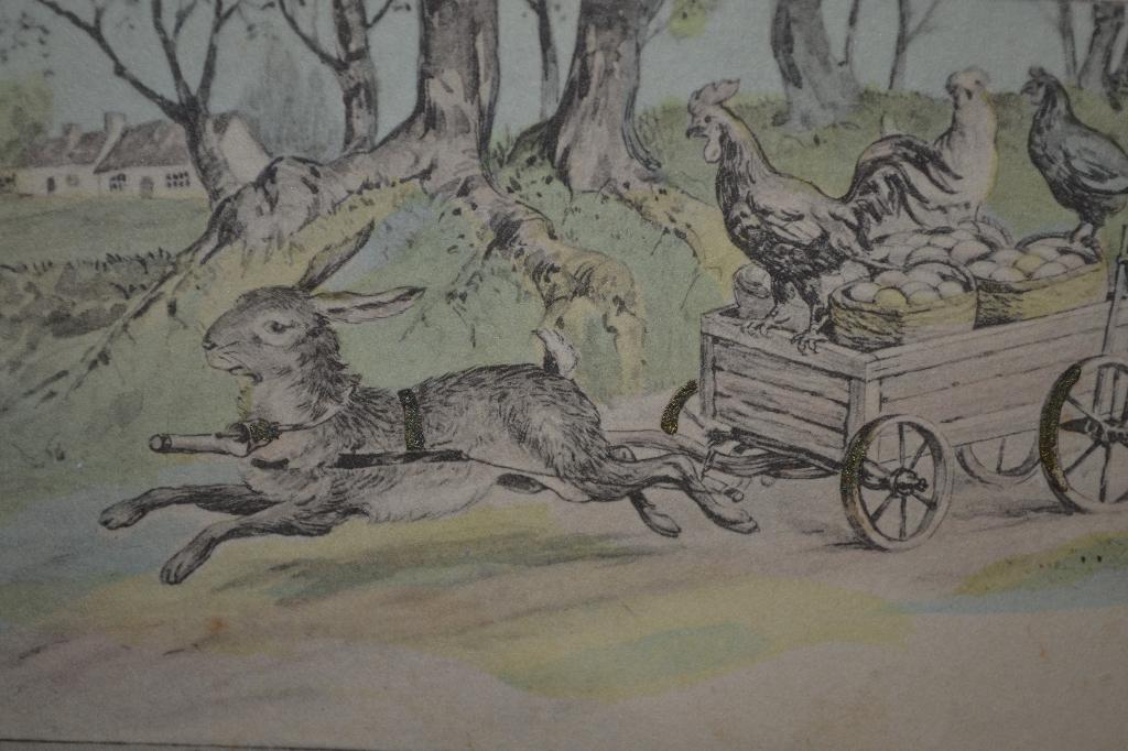 FRANKRIJK 1903 PASEN PAASHAAS KAR EIEREN KIPPEN, Ophalen of Verzenden, Voor 1920, Gelopen, Sterren en Beroemdheden