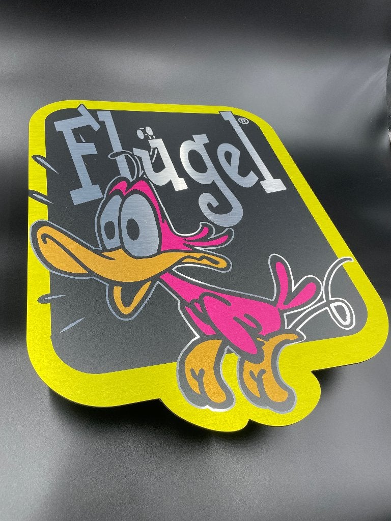 Reclamebord Flügel reclame logo bord, aluminium, 40x57 cm, Ophalen of Verzenden, Nieuw, Reclamebord