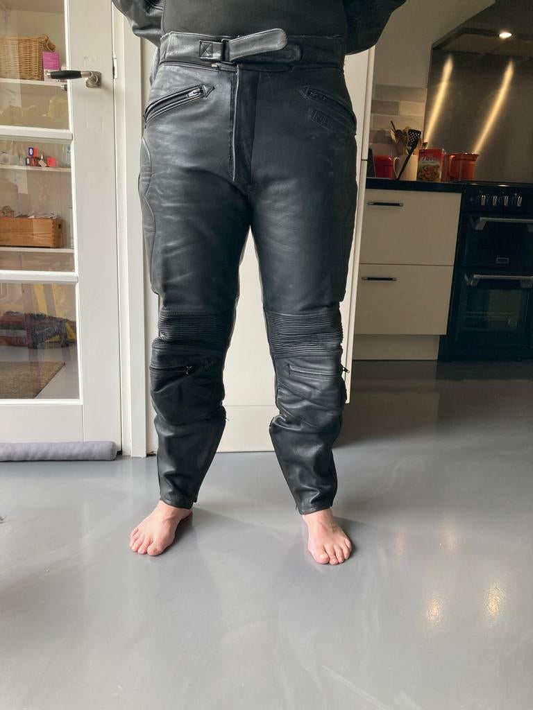 Frank Thomas Zwarte Leren Motorbroek Maat 36/56, Motoren, Kleding | Motorkleding, Ophalen of Verzenden, Tweedehands, Heren, Broek | leer