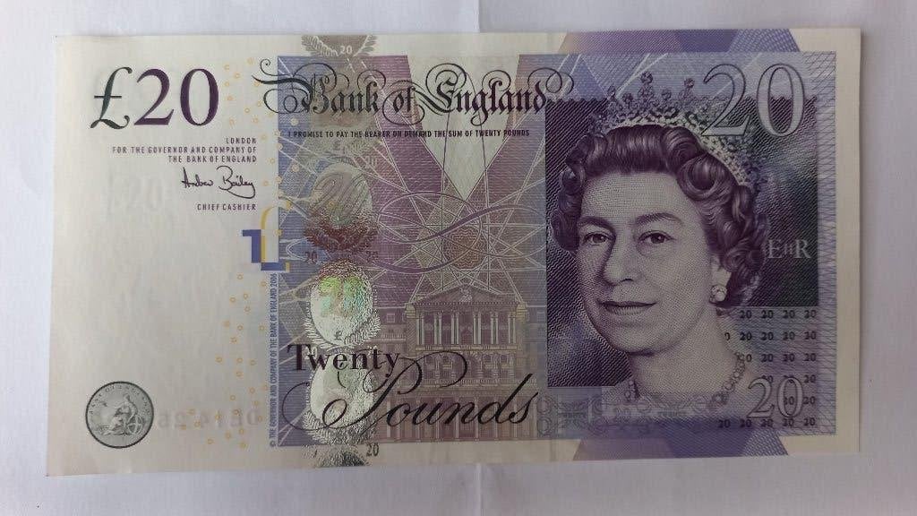 UK 20 Pounds bankbiljet van jaar 2006, Postzegels en Munten, Bankbiljetten | Europa | Niet-Eurobiljetten, Ophalen of Verzenden