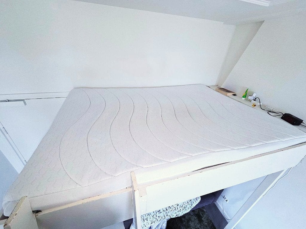 Topmatras 140x200cm WELLPUR GULEN wit, Ophalen, Gebruikt, 140 cm, Twijfelaar