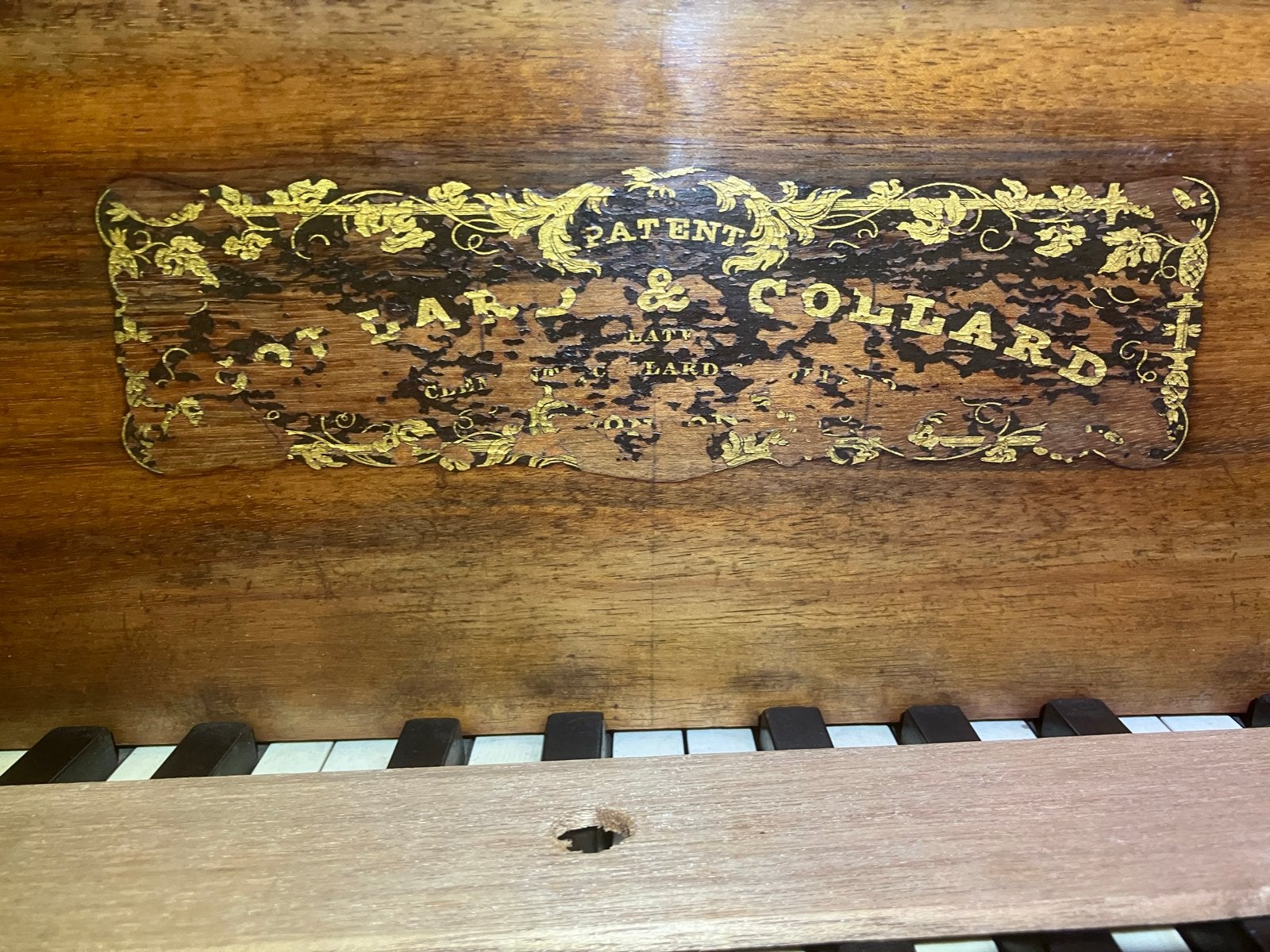 Antieke Collard & Collard tafelpiano ca. 1834, Antiek en Kunst, Ophalen