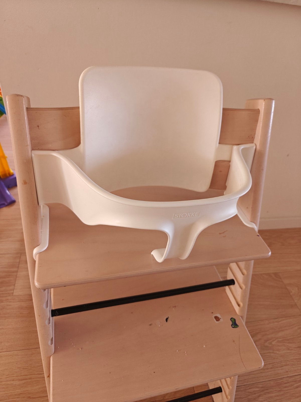 Stokke Tripp Trapp baby set + tray + seat belt, Ophalen, Gebruikt, Meegroeistoel, Gordel(s)