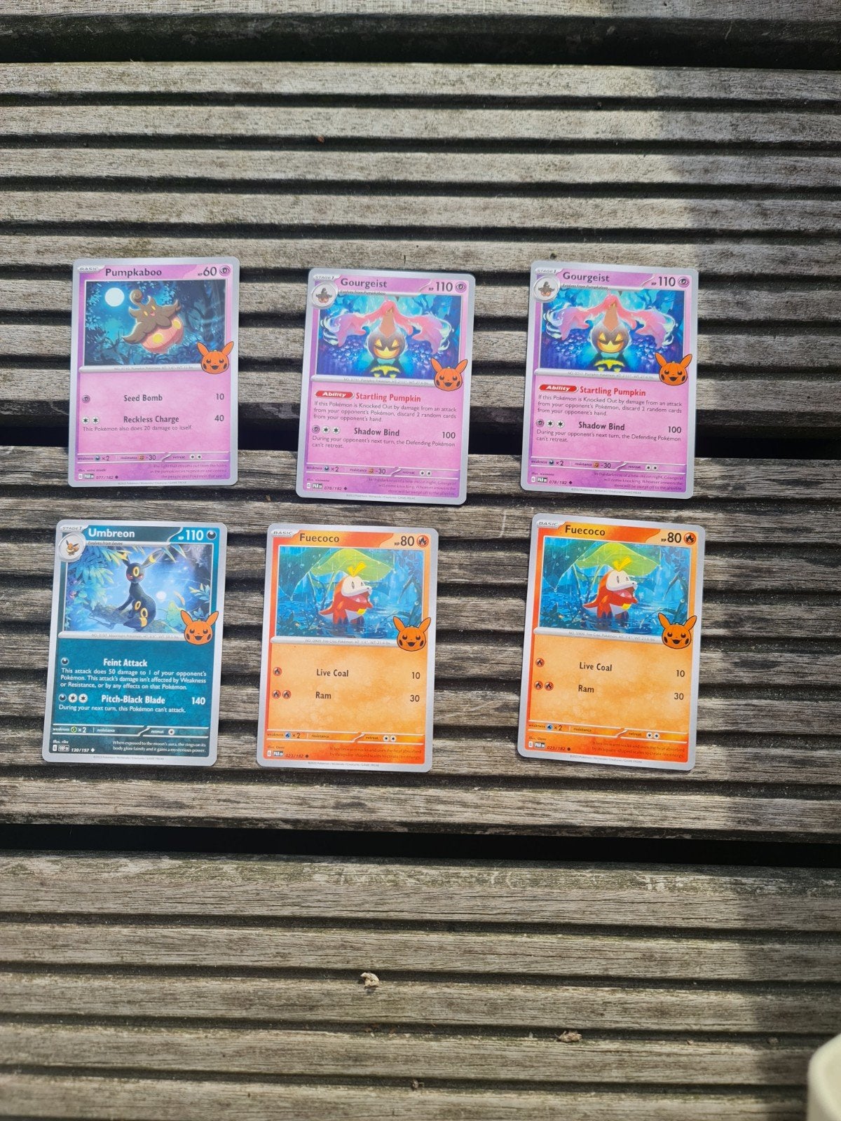 6 Pokémon Trick or trade kaarten, Ophalen of Verzenden, Zo goed als nieuw, Meerdere kaarten