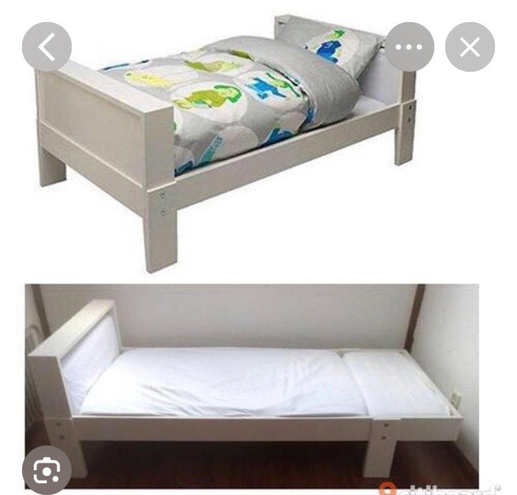 Ikea vikare meegroeibed (max 200 cm), Ophalen, 85 tot 100 cm, Gebruikt, Lattenbodem