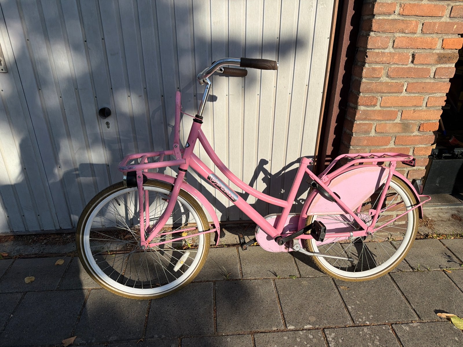 Roze Popal Daily Dutch fiets met voordrager, Terugtraprem, Gebruikt, 50 tot 53 cm, Ophalen