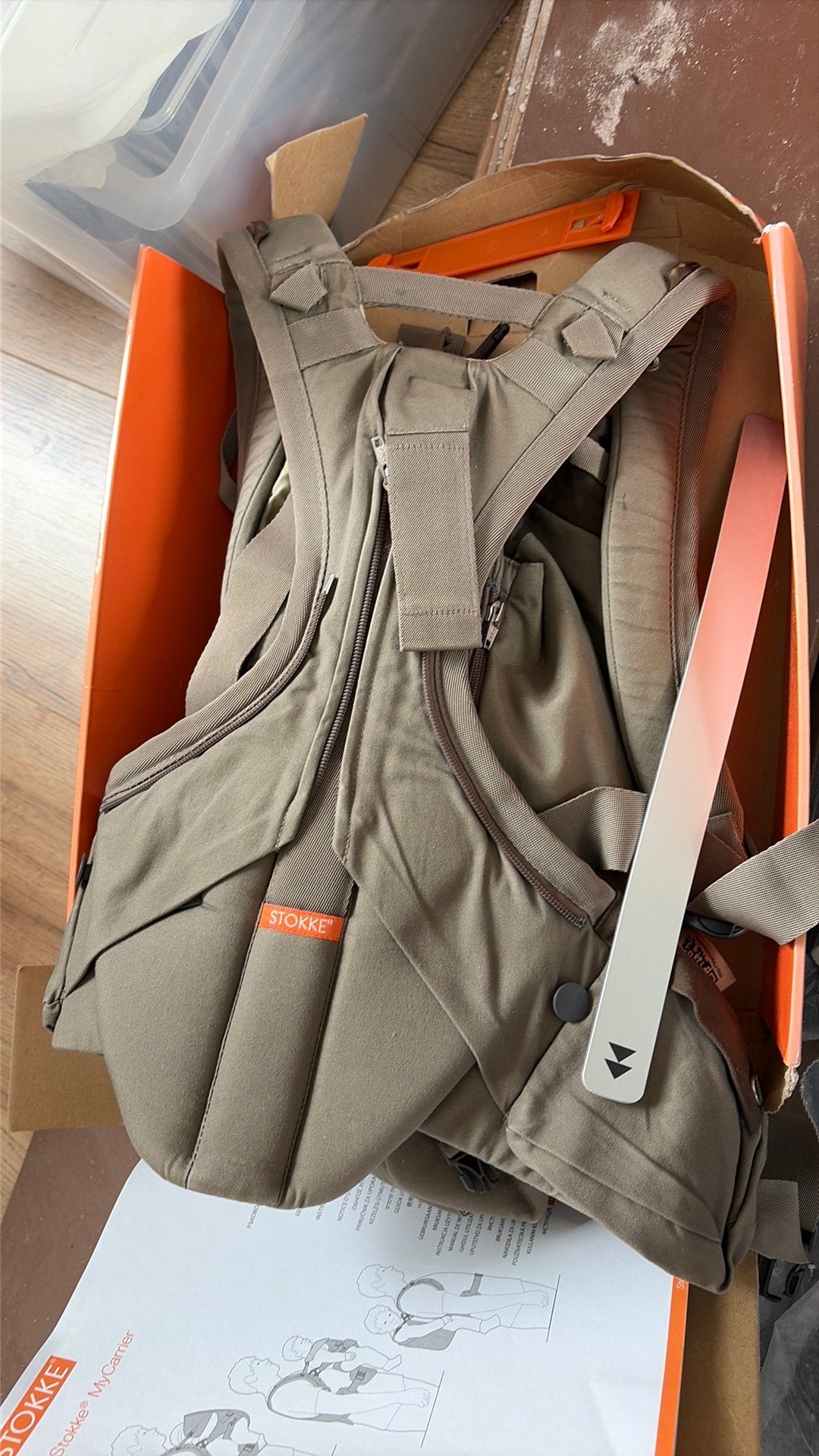 Stokke mycarrier 3 in 1 draagzak beige, Overige merken, Buik of Rug, Ophalen of Verzenden, Zo goed als nieuw
