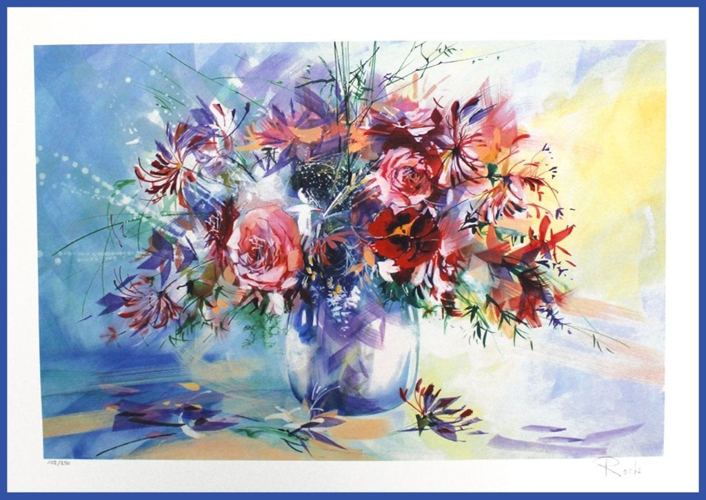 Roche # Bouquet de Roses # Fantastisch Kleurrijk Modern Werk, Ophalen of Verzenden