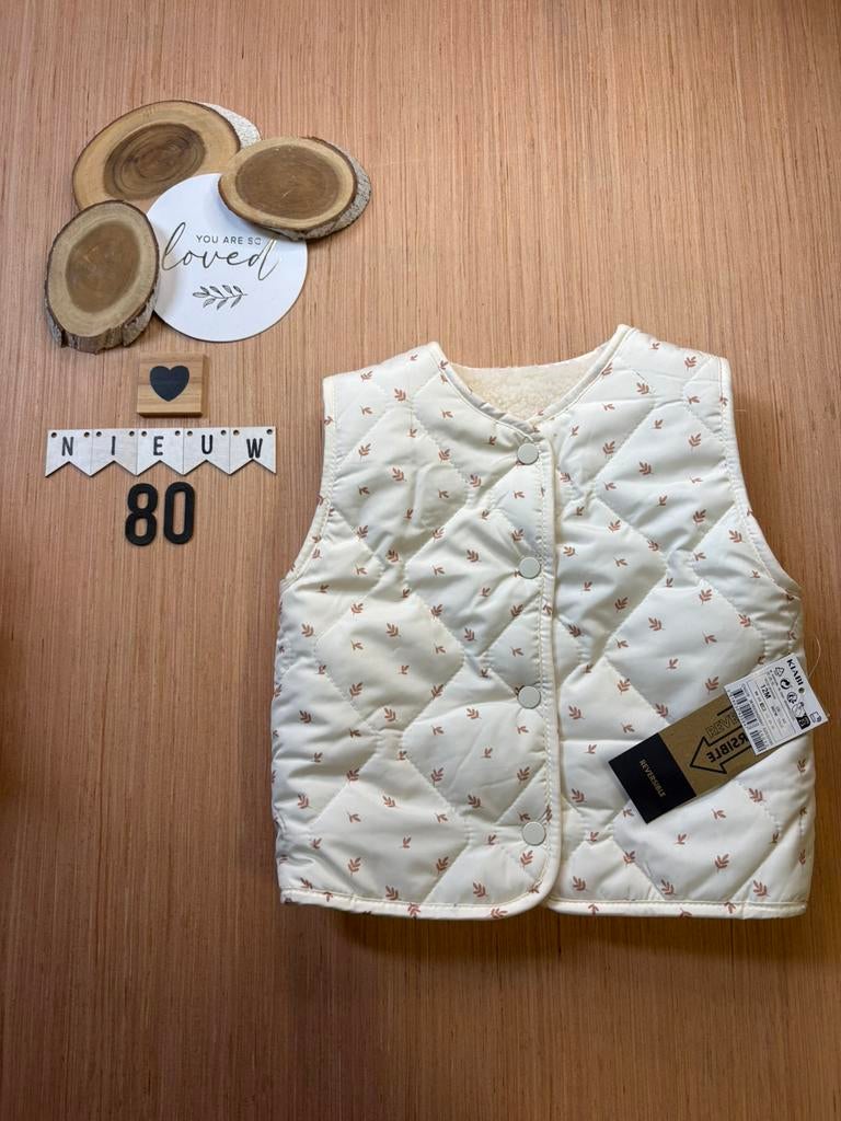 Baby girl crème bodywarmer kiabi maat 80, Kinderen en Baby's, Babykleding | Maat 80, Ophalen of Verzenden, Nieuw, Meisje, Jasje