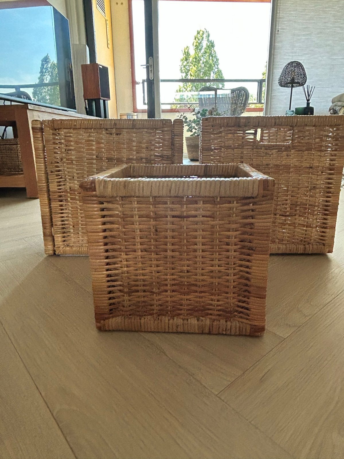Set van 3 Branäs rieten manden (Ikea) in goede staat, Ophalen, Overige materialen, Minder dan 50 cm