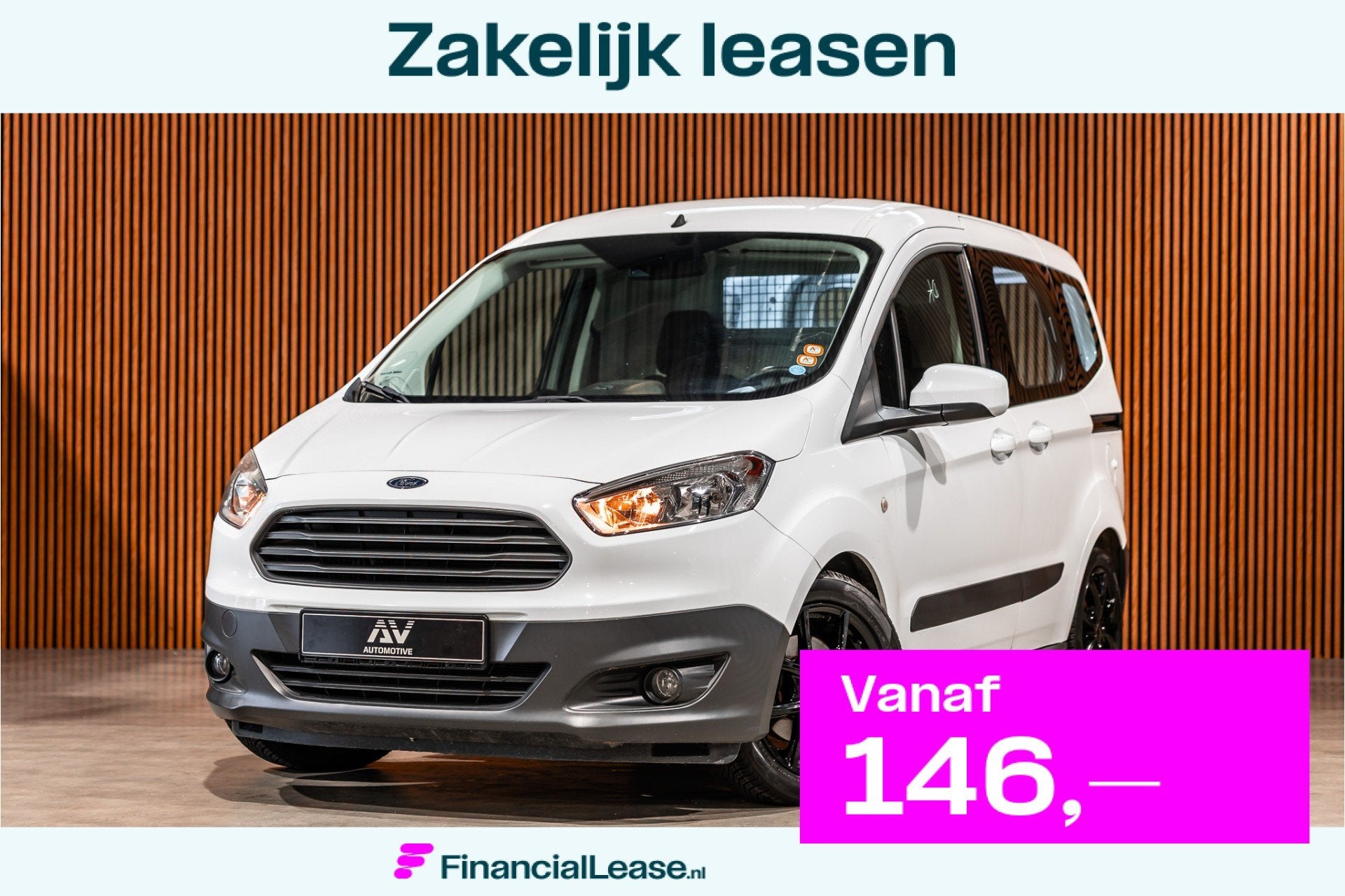 Ford Transit Courier 1.0 100 PK | Marge | BTW & BPM Vrij | L, Dealer onderhouden, Gebruikt, Zwart, Wit