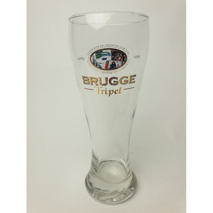 # Brugge Tripel bierglas 33 cl, Ophalen of Verzenden, Gebruikt, Bierglas