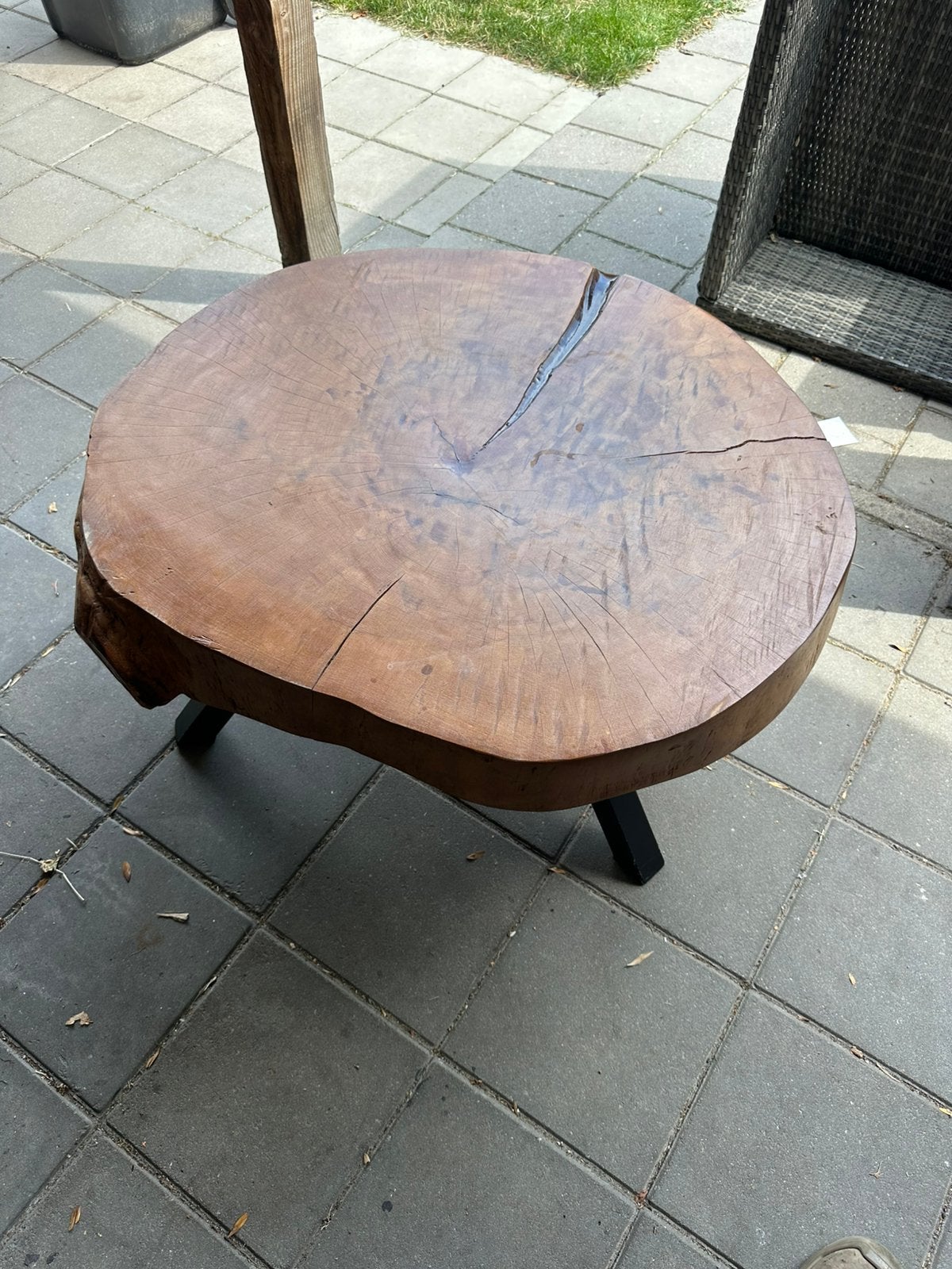 Boomstam salon tafel, Ophalen, 50 – 75, Gebruikt, 100 tot 150 cm