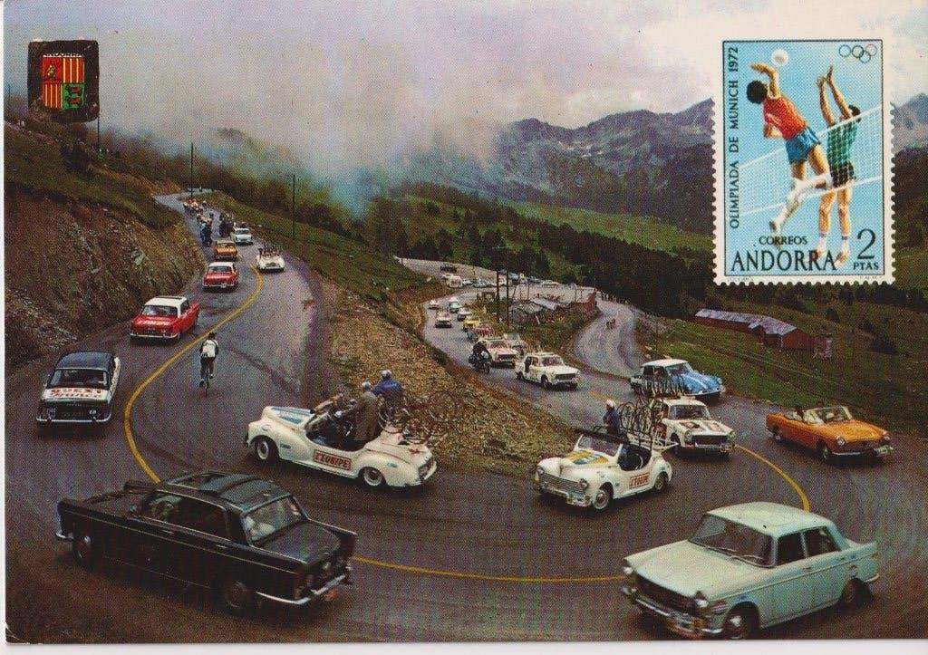 Valls D'Andorra auto's Peugeot 404, 203 Cabrio, Citroen DS, Ophalen of Verzenden, 1960 tot 1980, Ongelopen, Overig Europa