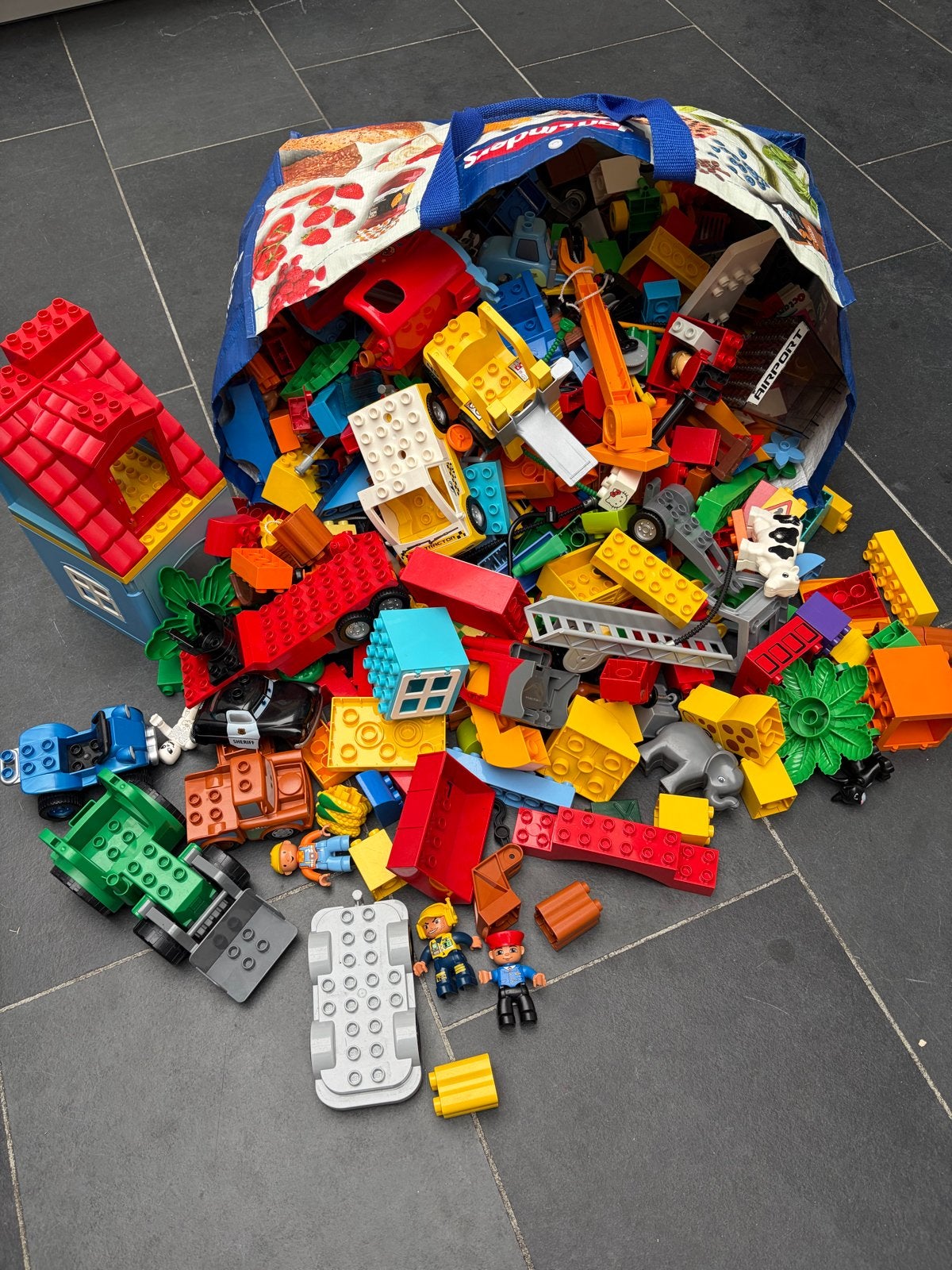 Grote zak vol Duplo, Kinderen en Baby's, Ophalen, Inclusief minifiguren, Gebruikt, Duplo