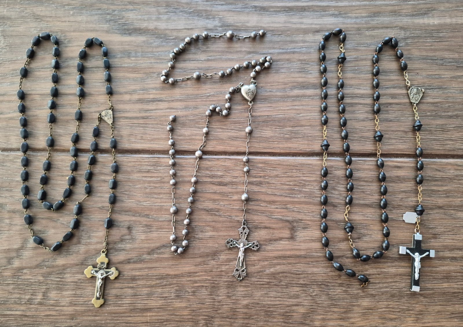 3 Antieke Rozenkransen - Uniek Religieus Erfgoed, Ophalen of Verzenden