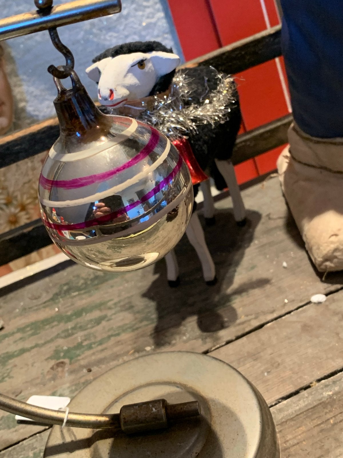 Kerst ajeko glazen oogje, Gebruikt, T, Ophalen of Verzenden, N