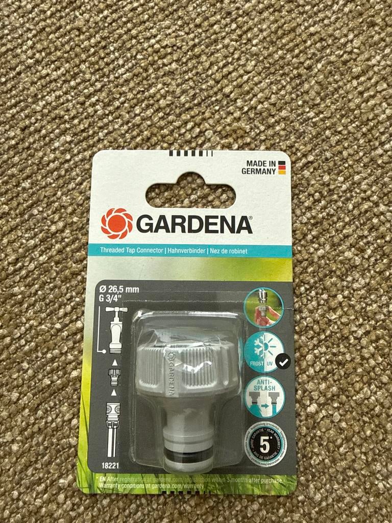 GARDENA Kraanaansluiting G 3/4" - 26,5 mm, Tuin en Terras, Tuinslangen, Ophalen, Nieuw, Tuinslangkoppeling