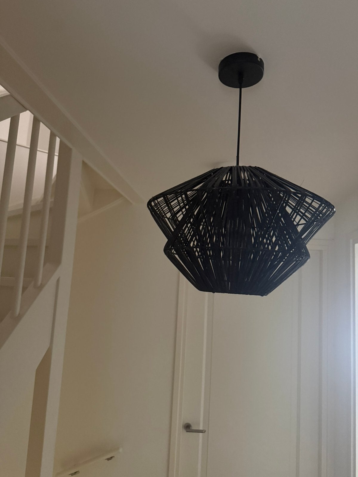 Hanglamp Laut Rotan Zwart 40cm, Huis en Inrichting, Lampen | Plafondlampen, Ophalen of Verzenden, Zo goed als nieuw