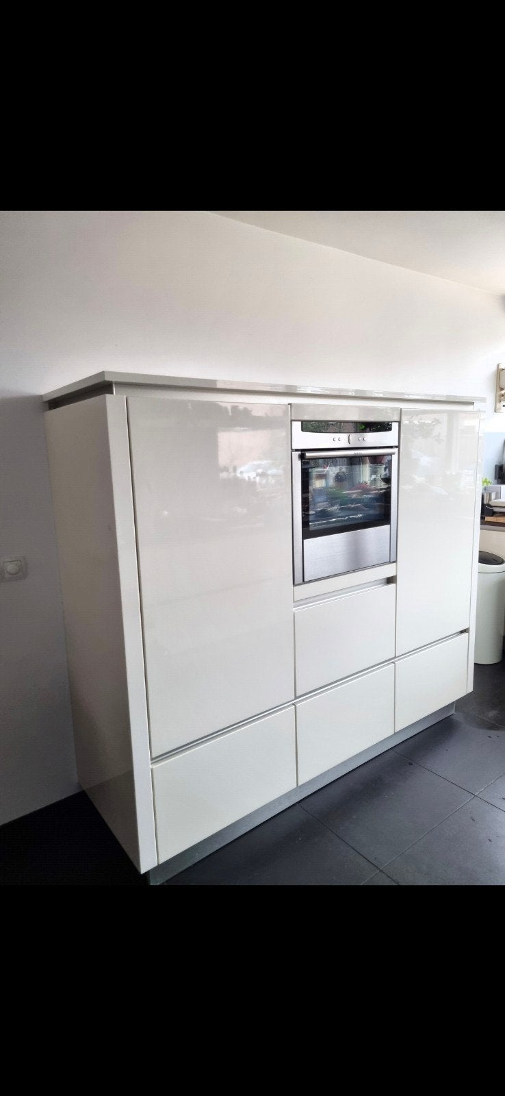 Los staand keukenblok van bruynzeel hoogglans off white, Ophalen, Wit, Enkelwandige keuken