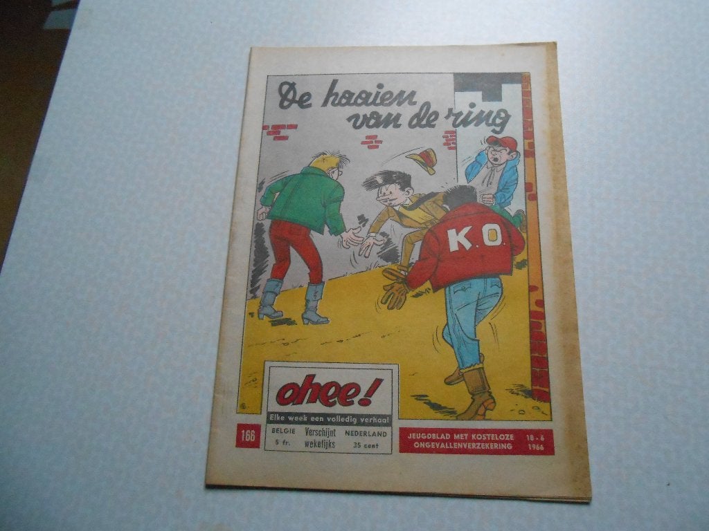 Ohee 166 De haaien van de ring 1966., Boeken, Greg, Eén stripboek, Ophalen of Verzenden, Zo goed als nieuw