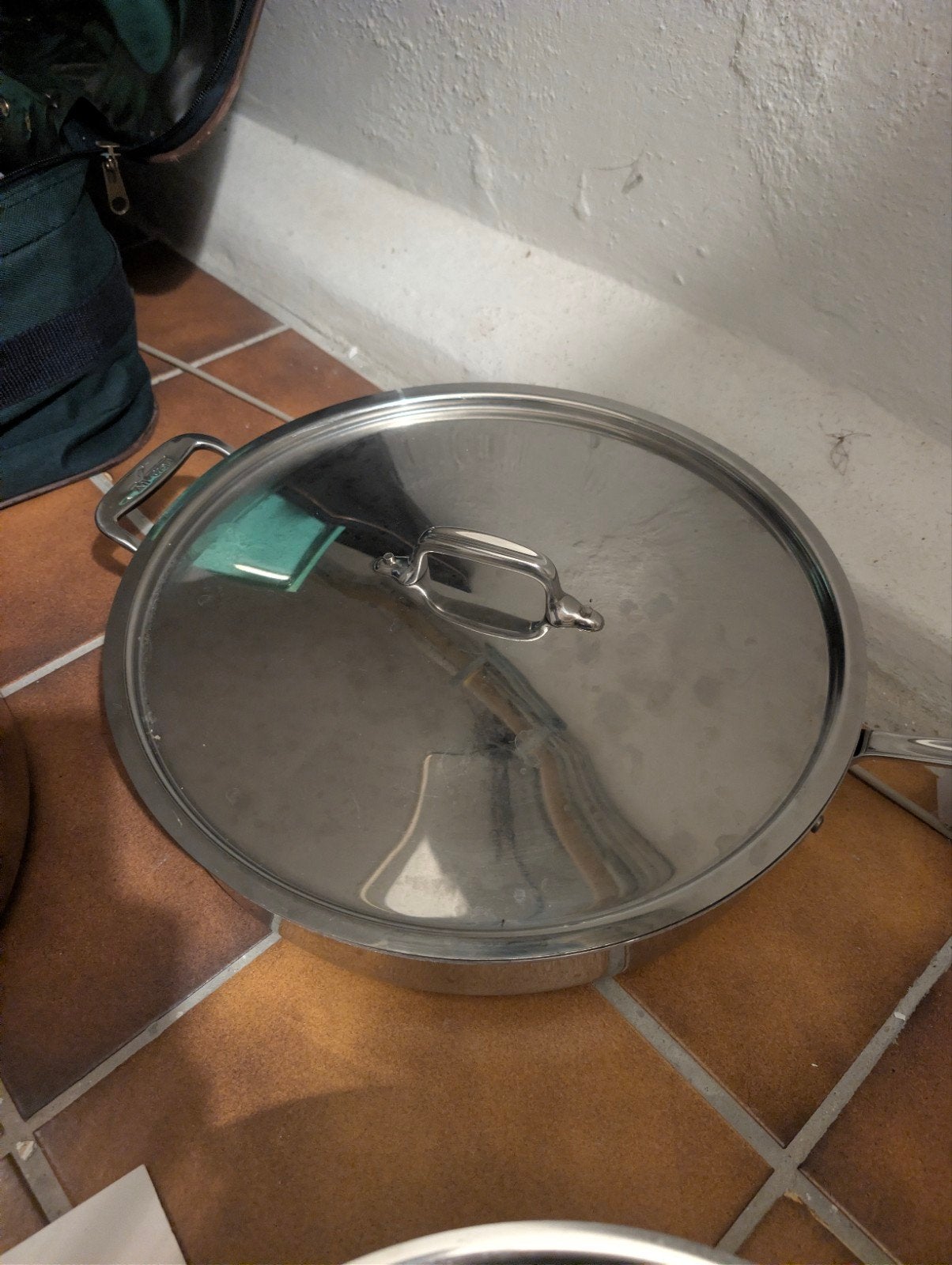 Le Creuset Pannenset -all clad  RVS Kookpan en Sauteerpan, Huis en Inrichting, Keuken | Potten en Pannen, Ophalen, Gebruikt, Le Creuset