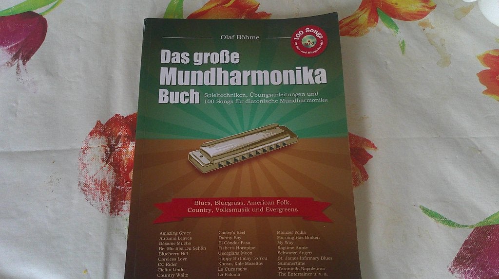 marine band mond harmonica  c met duits leerboek, Ophalen of Verzenden, Zo goed als nieuw, Met koffer of doosje, C-mondharmonica