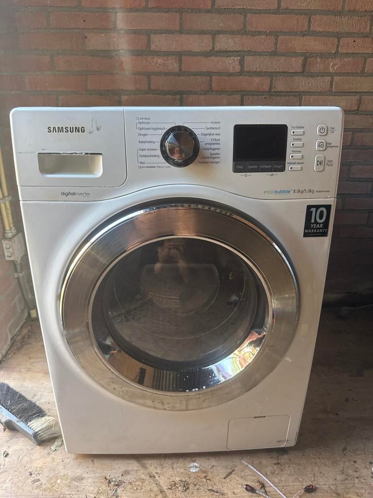 Samsung Eco Bubble Wasmachine 8kg/5kg WD806P4SAWQ, Witgoed en Apparatuur, Wasmachines, Gebruikt, Voorlader, 8 tot 10 kg, 85 tot 90 cm