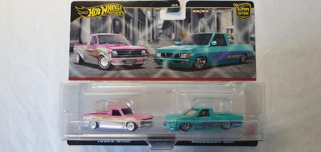 Hot Wheels Premium 2 set Datsun sunny truck& Nissan Hardbody, Ophalen of Verzenden, Nieuw, Auto
