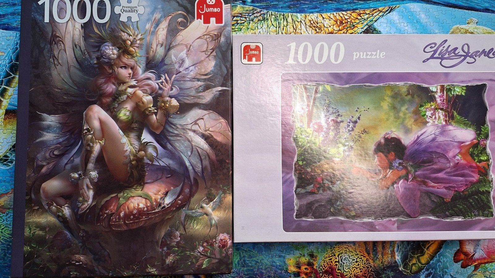 2x, engelen puzzel,  1000 st, Ophalen of Verzenden, 500 t/m 1500 stukjes, Zo goed als nieuw