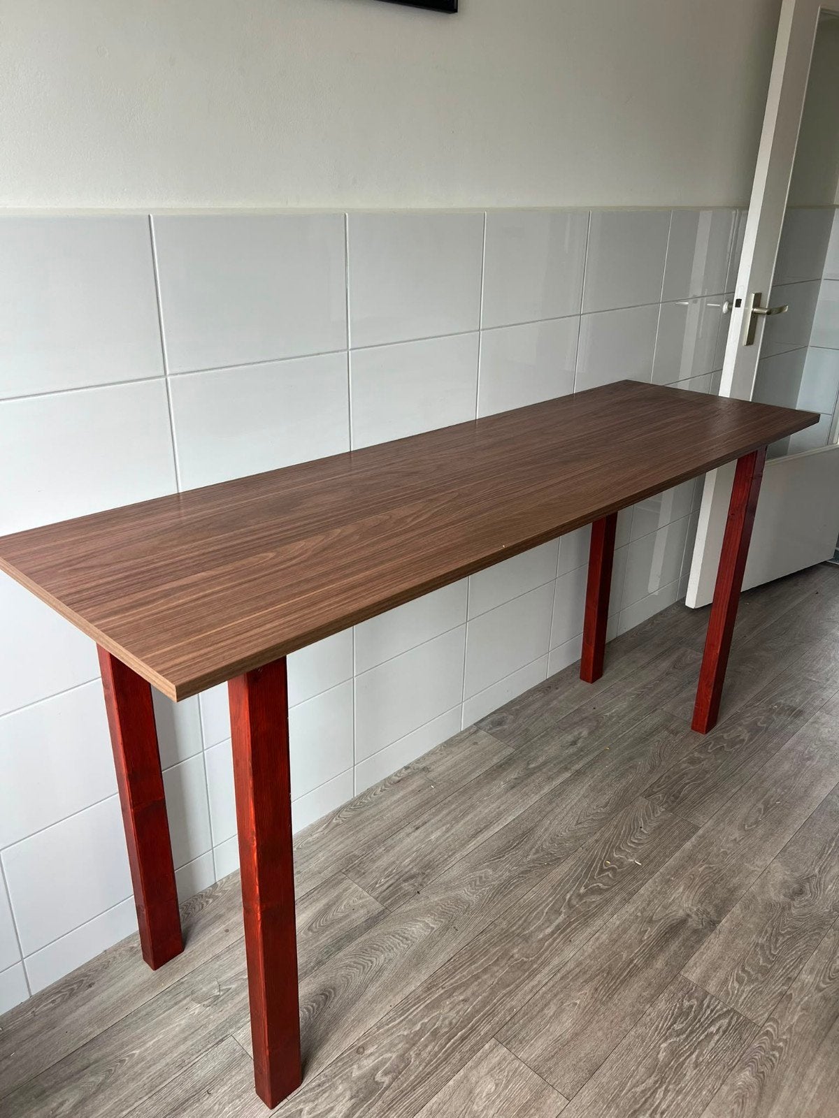 keukenblad tafel, Huis en Inrichting, Tafels | Eettafels, Ophalen, Rechthoekig, 200 cm of meer, 50 tot 100 cm