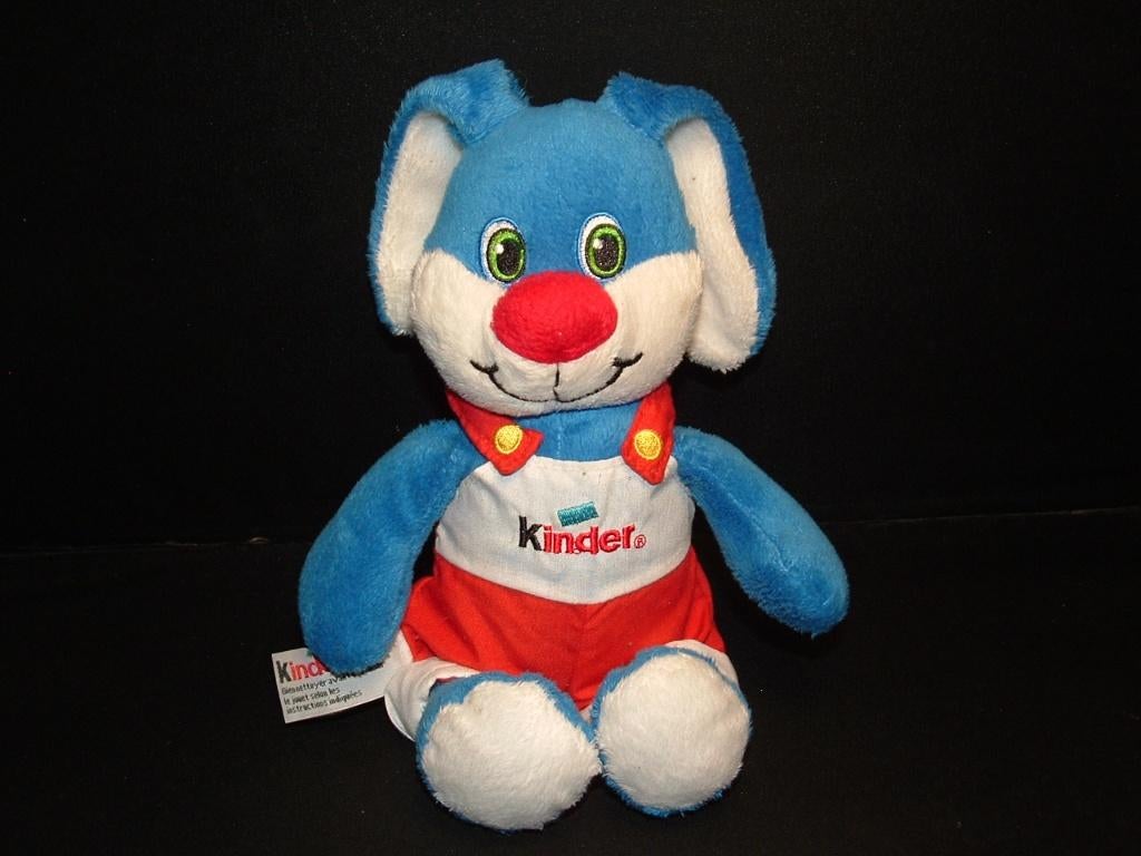FERRERO KINDER CHOCOLADE KONIJN PLUCHE BLAUW MET, Kinderen en Baby's, Speelgoed | Knuffels en Pluche, Nieuw, Overige typen, Ophalen of Verzenden