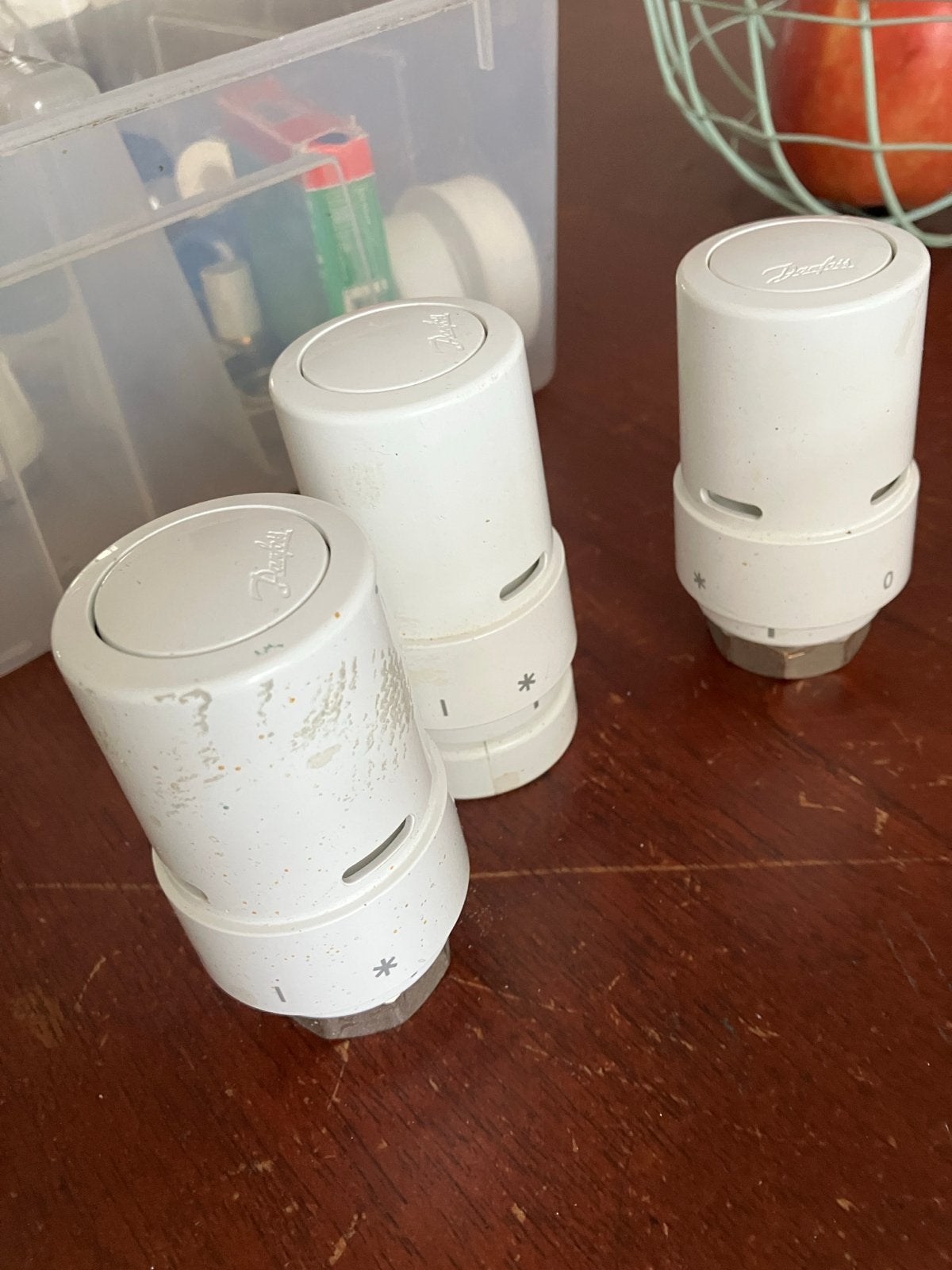 Danfoss thermostaatknoppen voor radiator (3 stuks), Ophalen of Verzenden, Gebruikt