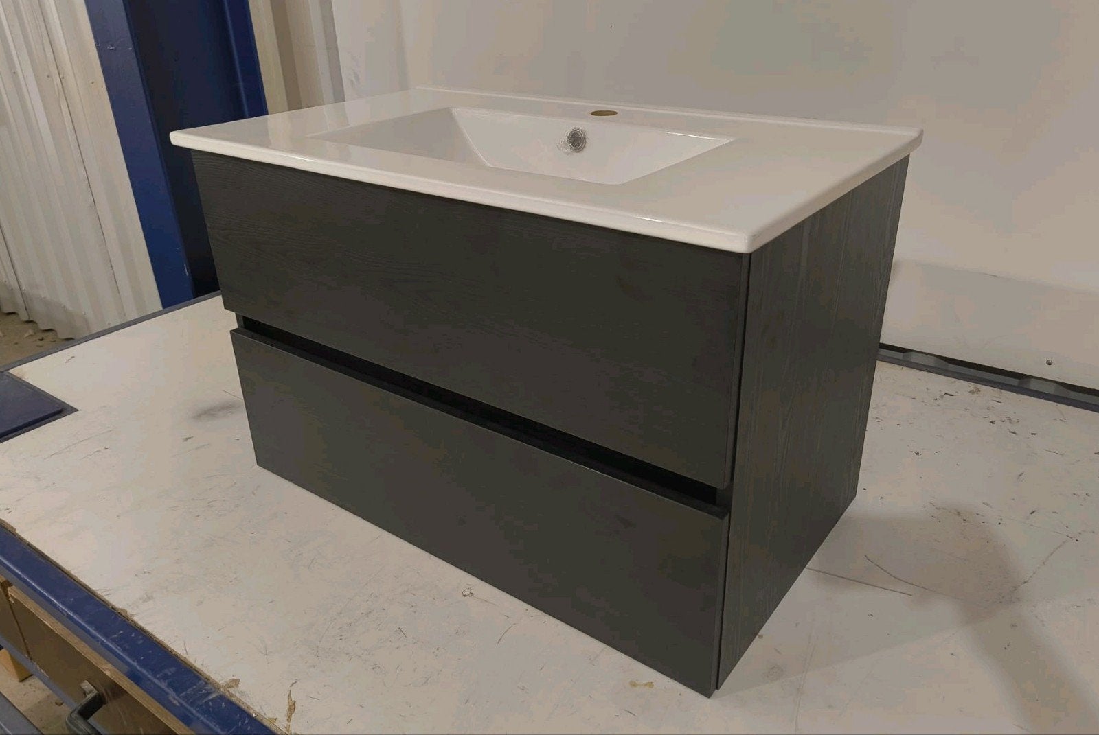 Badmeubel Blum met Enjoy wastafel 81,5 x 45,5 cm, Ophalen, 50 tot 100 cm, Zo goed als nieuw, Minder dan 100 cm