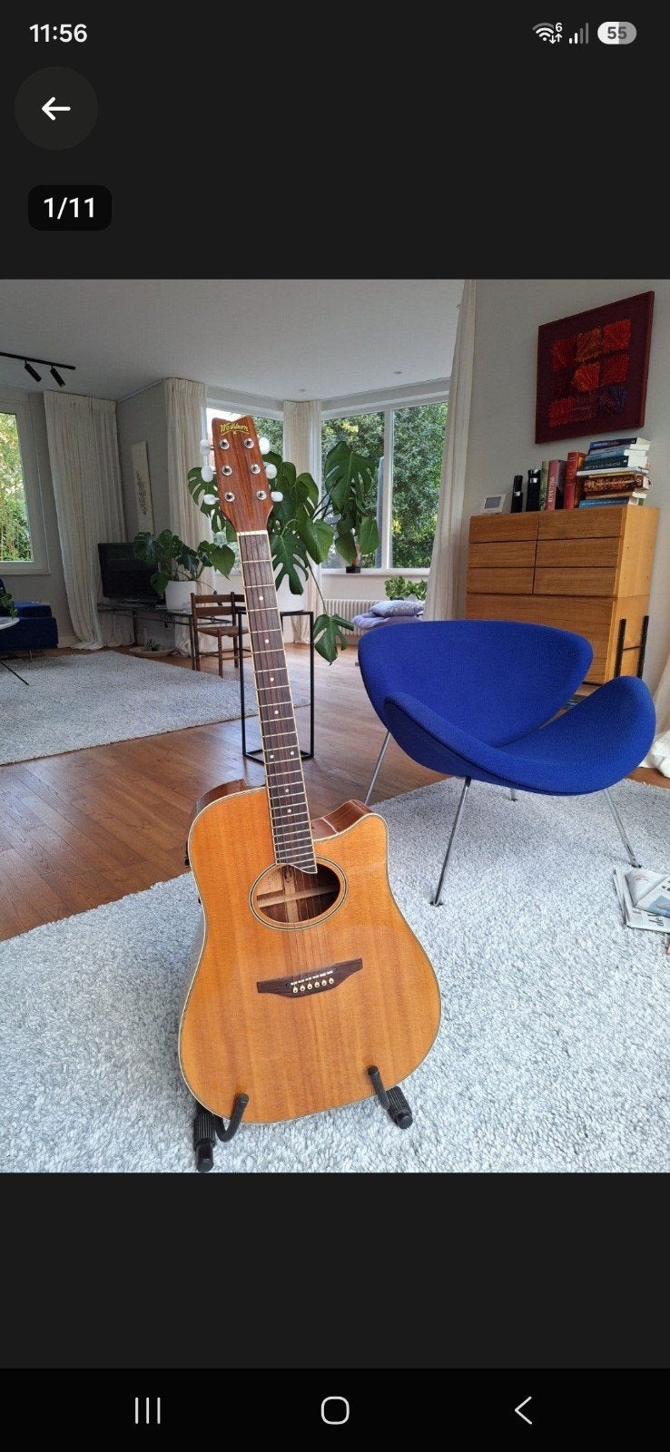 Washburn DC80E "Charleston" – Stephen's Extended Cutaway, Ophalen, Nieuw, Western- of Steelstringgitaar, Met koffer