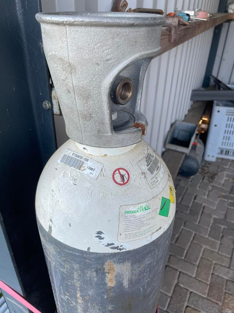 Zuurstof fles snijbrander acetyleen autogeen lassen, Ophalen of Verzenden, Zo goed als nieuw