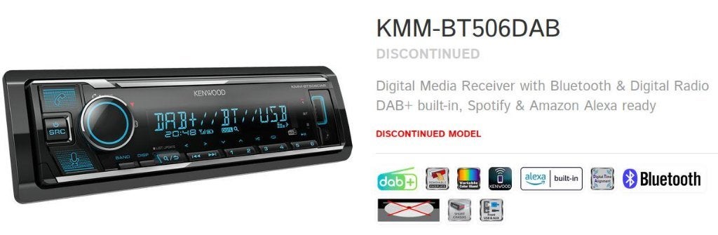 Kenwood KMM BT506DAB autoradio, Ophalen, Gebruikt