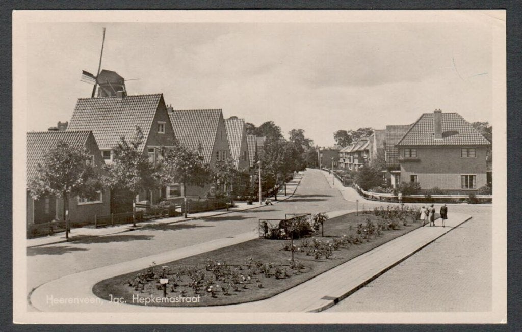 Oude Ansicht - Heerenveen - Jac. Hepkemastraat - Frl., Ophalen of Verzenden, 1940 tot 1960, Ongelopen, Friesland