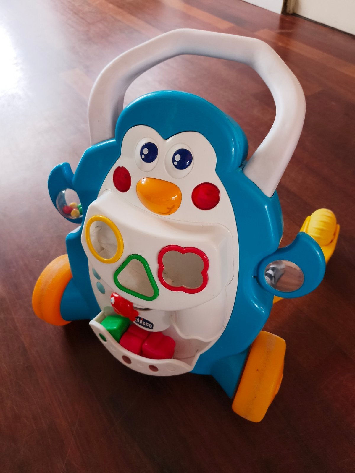 Chicco Pinguïn Loopwagen en Vormenstoof, Ophalen of Verzenden, Gebruikt, Overige typen, Met geluid