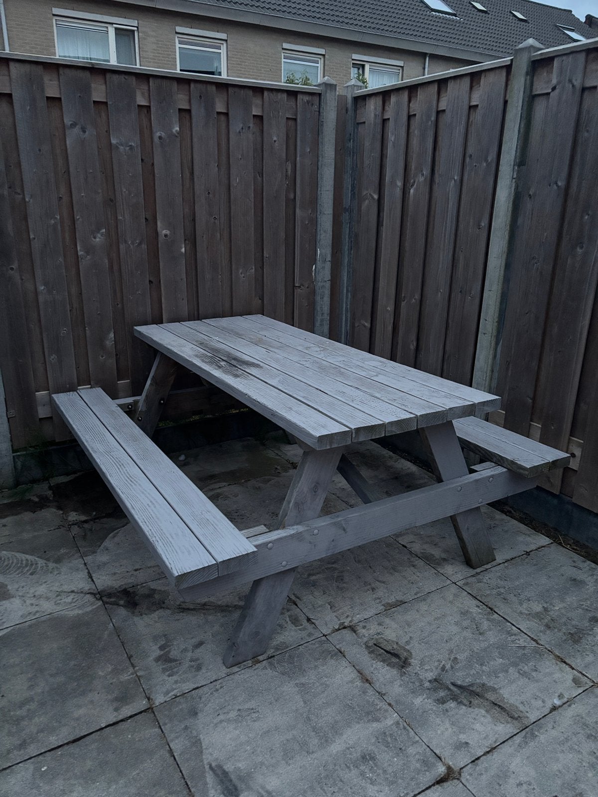 Houten picknicktafel, Tuin en Terras, Picknicktafels, Zo goed als nieuw, Rechthoekig, Hout, Ophalen