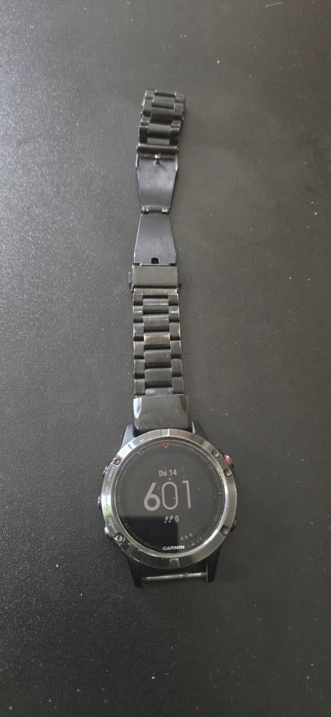Garmin Fenix 5 - 47mm Multisport GPS Smartwatch, Gebruikt, Zwart, Garmin, Ophalen of Verzenden
